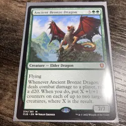 Ancient Bronze Dragon Commander Legends Battle For Baldur's Gate MTG NM - Image 1