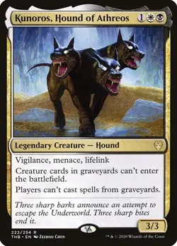 Kunoros, Hound of Athreos 2x FOIL THB MTG Theros Beyond Death Rare MINT white bl - Image 1