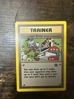 Pokemon Card TCG - Computer Error - Black Star Promo #16 - Trainer - Wizards - Image 2