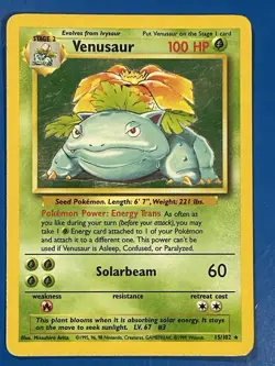Venusaur 015/102 Base Set Holo Pokemon TCG - Image 1