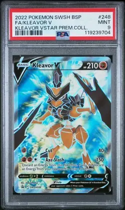 2022 Pokemon Sword & Shield - KLEAVOR V - VStar Premium Full Art Promo PSA 9 - Image 1