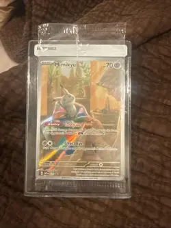 SEALED Pokemon Mimikyu SVP 075 Paldean Fates Full Art Holo Black Star Promo NM - Image 1