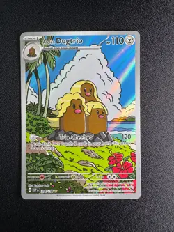 Pokemon Surging Sparks Alolan Dugtrio 208/191 Illustration Rare Holo NM - Image 1