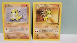 Pokemon TCG Sandshrew & Sandslash Base Set Fossil Edition Unilimited Regular LP - Image 1
