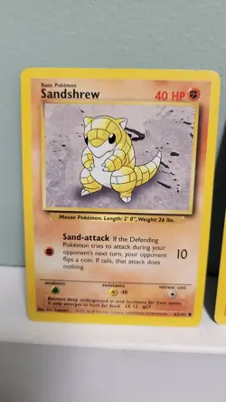 Pokemon TCG Sandshrew & Sandslash Base Set Fossil Edition Unilimited Regular LP - Image 2