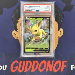 💎PSA 10 GEM MINT 2023 Pokemon Crown Zenith LEAFEON V #014 Holo - Image 1