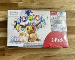 Pokemon Prismatic Evolutions Elite Trainer Box & Booster Bundle Costco 2 Pack - Image 1
