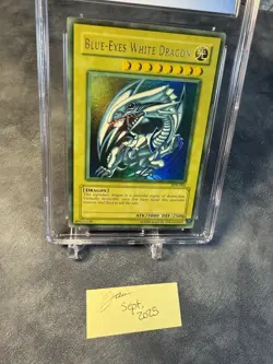 Yugioh! Faded Blue Eyes White Dragon SDK-001 CGC Graded Slab - Image 2