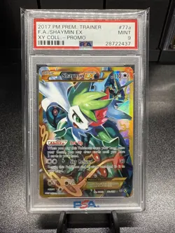 Shaymin EX 077a/108 PSA 9 Full Art XY 2016 Pokemon Card Mint - Image 1