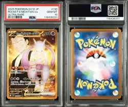 PSA10 Team Rocket Mewtwo EX UR Japanese Pokemon Card Rare Holo Collector - Image 3