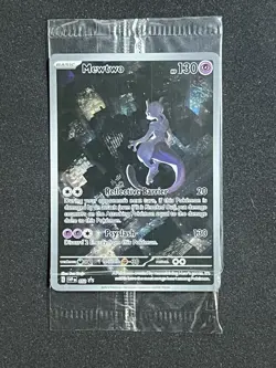 Pokemon TCG Mewtwo 052 Scarlet & Violet 151 Black Star Promo Card SEALED - Image 2