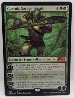 MTG Garruk, Savage Herald Core Set 2021 Foil NM - Image 1
