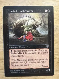 BARBED-BACK WURM - MTG Magic the Gathering Card - Mirage - Uncommon - Creature - Image 1