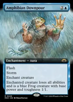 MTG Amphibian Downpour Extended Art - Modern Horizons 3 #449 - Image 1