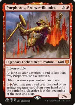 Purphoros, Bronze-Blooded 1x FOIL THB MTG Theros Beyond Death Mythic MINT red - Image 1