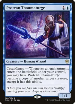 Protean Thaumaturge 2x FOIL THB MTG Theros Beyond Death Rare MINT blue - Image 1