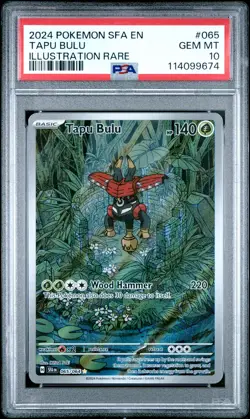 2024 POKEMON SFA EN-SHROUDED FABLE ILLUSTRATION RARE #065 TAPU BULU PSA 10 - Image 1