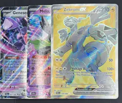 Pokemon SV Black Bolt ex IR & Full Art Promo Lot x7 Pack Fresh - NM - Image 2