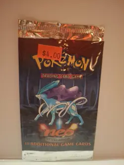 Pokemon TCG 1st Ed. Neo Revelation Booster Pack Open/Empty Suicune - Image 1