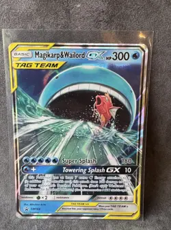 Magikarp & Wailord GX SM166 Sm Holo Pokemon TCG Moderately Played See Corner - Image 1