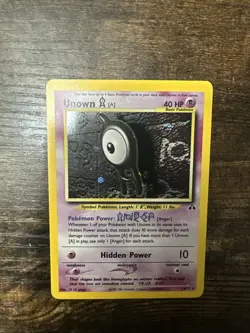 Pokemon TCG Unown [A] 14/75 Neo Discovery Holo Rare Vintage Nintendo 2001 LP - Image 2