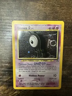 Pokemon TCG Unown [A] 14/75 Neo Discovery Holo Rare Vintage Nintendo 2001 LP - Image 3
