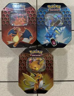 Pokemon TCG : Hidden Fates Tin - Set Of 3 - BRAND NEW - FACTORY SEALED Dmg 820650804816 - Image 1