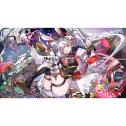 YuGiOh M∀LICE Playmat Rubber Mat Maris White Rabbit Used - Image 1