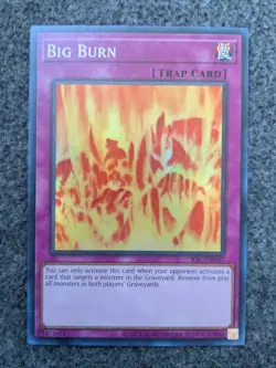 YUGIOH BIG BURN UNLIMITED SUPER RARE#IOC-EN047 25TH ANNIVERSARY NM - Image 1