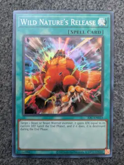 YUGIOH WILD NATURE'S RELEASE UNLIMITED SUPER RARE#IOC-EN033 25TH ANNIVERSARY NM - Image 1