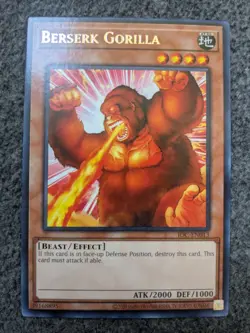 YUGIOH BERSERK GORILLA UNLIMITED RARE#IOC-EN013 25TH ANNIVERSARY NM - Image 1