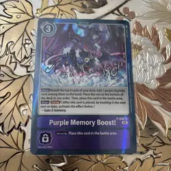 Digimon Card Game Purple Memory Boost! Foil P-040 NM - Image 1
