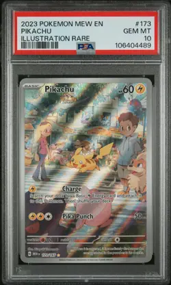 Pokemon PSA 10 Pikachu 173/165 Illustration Rare Scarlet Violet 151 Card - Image 1