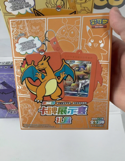 Pokemon TCG S-Chinese 3 In 1 Eevee Charizard Gengar Card Display Frame Gift Box - Image 2
