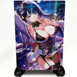 Genshin Impact Raiden Shogun Sexy Anime Waifu Girl Lewd Goddess Story Art Card - Image 2