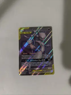 Mewtwo & Mew GX - 222/236 - Pokemon Unified Minds Sun & Moon Full Art Card NM - Image 1