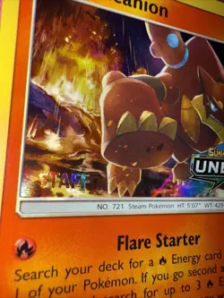 Pokemon - Volcanion - Sm179 - Sun & Moon - Unbroken Bonds - Staff Card Promo - Image 2
