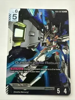 Gundam Card Game Newtype Rising Gundam Aerial Rebuild GD01-067 LR - Image 1