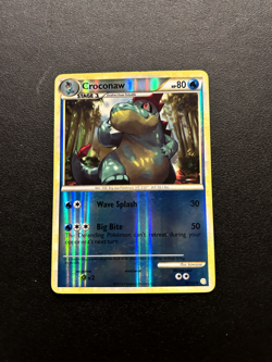 Croconaw 38/123 Heartgold & Soulsilver Reverse Holo - Pokemon Trading Card - Image 1