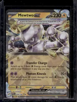 Mewtwo ex 058/182 Holo Pokemon Card NM Paradox Rift PAR Lightning Tera - Image 1