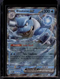 Blastoise ex 009/165 Holo Pokemon Card NM MEW Scarlet & Violet 151 Rare - Image 1