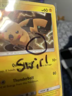 SWIRL Pikachu SM227 Holo LP Pokemon Card Black Star Promo - Image 5
