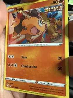 Tepig 023/163 Battle Styles 2021 Cosmos Holo Rare Promo Pokemon TCG Card - NM - Image 2