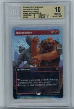 MTG Wilds of Eldraine Enchanting Tales Confetti Foil Repercussion BGS 10 - Image 1