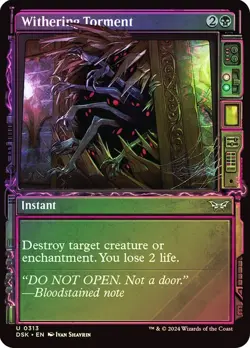 Withering Torment (Showcase) MTG NM Duskmourn: House of Horror FOIL - Image 1