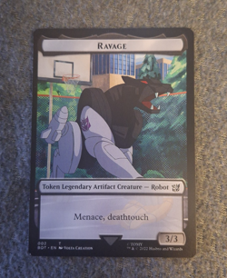 Moderate Play, English MTG Regular Ravage Token Transformers Magic the Gathering - Image 1