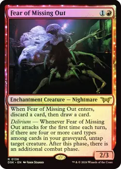 Fear of Missing Out MTG NM Duskmourn: House of Horror FOIL - Image 1