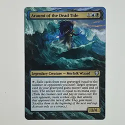 MTG Araumi Of The Dead Tide Alter, Hand Painted Altered Card, Commander Magic - Image 1
