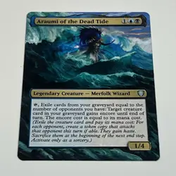 MTG Araumi Of The Dead Tide Alter, Hand Painted Altered Card, Commander Magic - Image 2