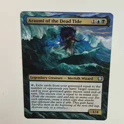 MTG Araumi Of The Dead Tide Alter, Hand Painted Altered Card, Commander Magic - Image 5